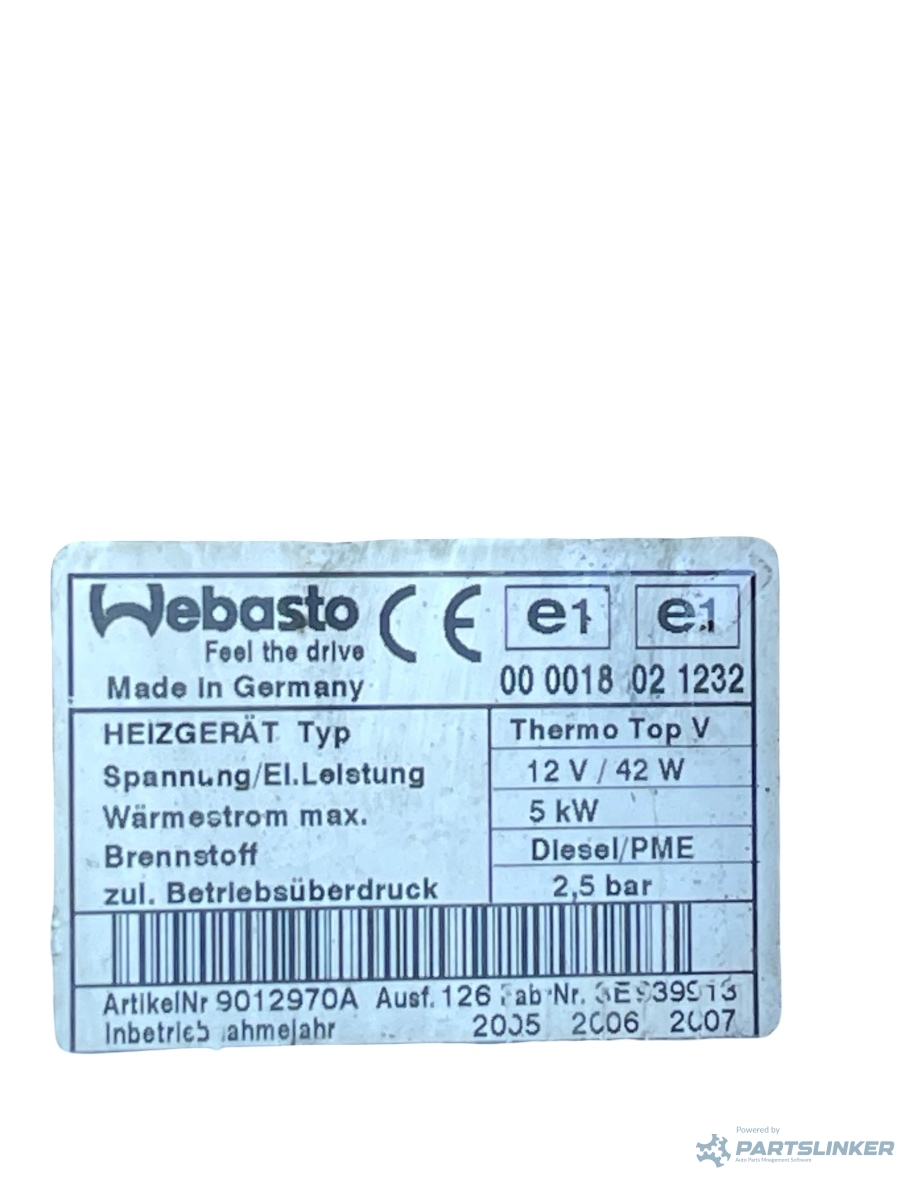 Webasto VOLKSWAGEN TOURAN 1T1, 1T2 2003 - 2010 1.9 TDI BKC 1K0815065AD – foto 5