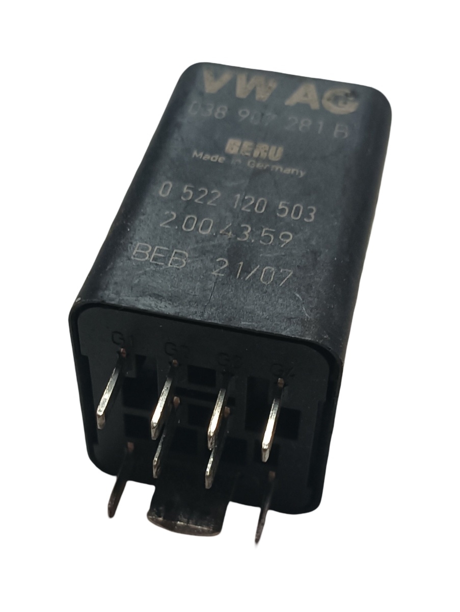 Alte relee AUDI A4 IV Avant 8K5, B8 2007 - 2015 TDI CAGA, CJCA, CMEA, CMFA BERU 0522120503 038907281b – foto 2
