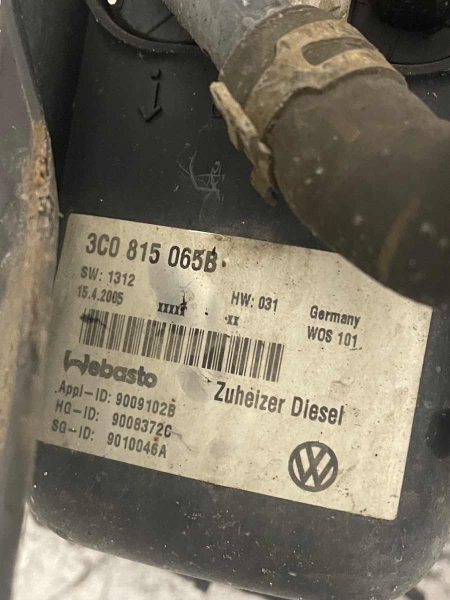 Webasto VOLKSWAGEN PASSAT 3C2 2005 - 2010 2.0 TDI 16V BKP 3C0815065B – foto 2