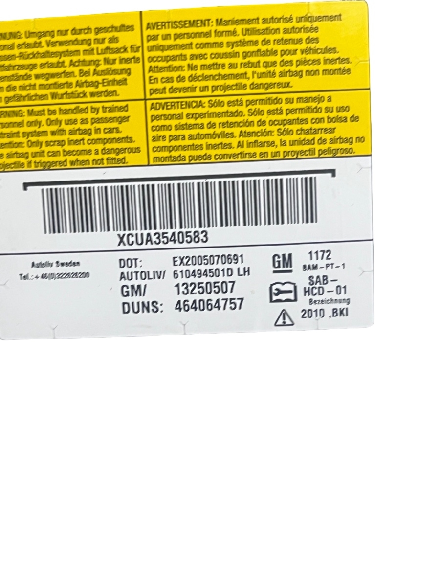 Airbag scaun stanga fata OPEL MERIVA B S10 2010 - 2017 13250507 – foto 3