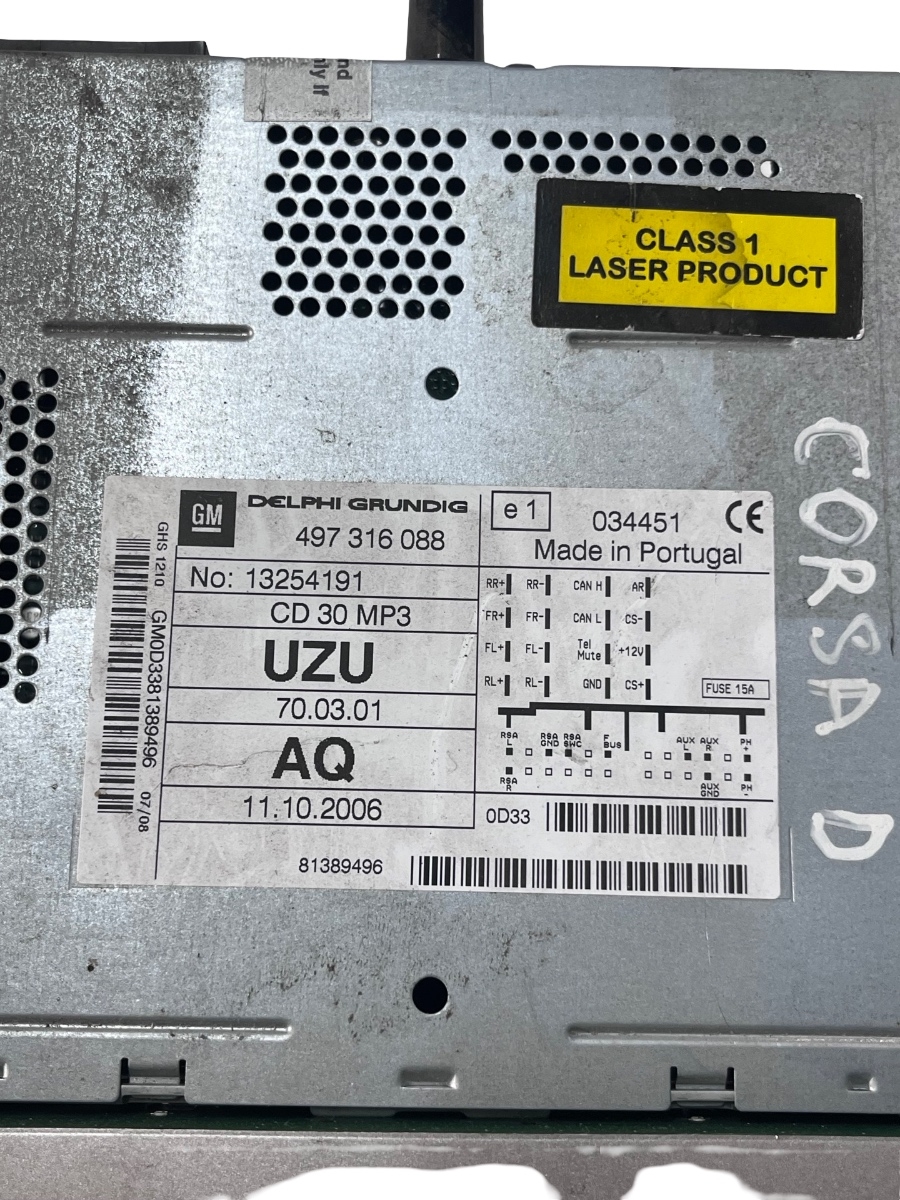 Player CD/DVD sistem de navigatie OPEL CORSA D S07 2006 - 2014 497316088 – foto 3