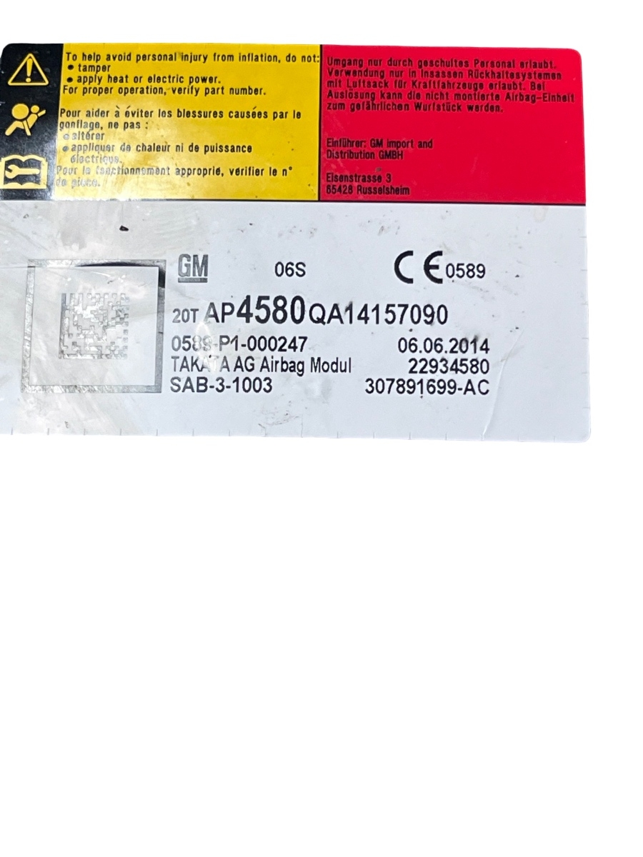 Airbag scaun dreapta fata OPEL INSIGNIA G09 Hatchback 2008 - 2017 22934580 – foto 3