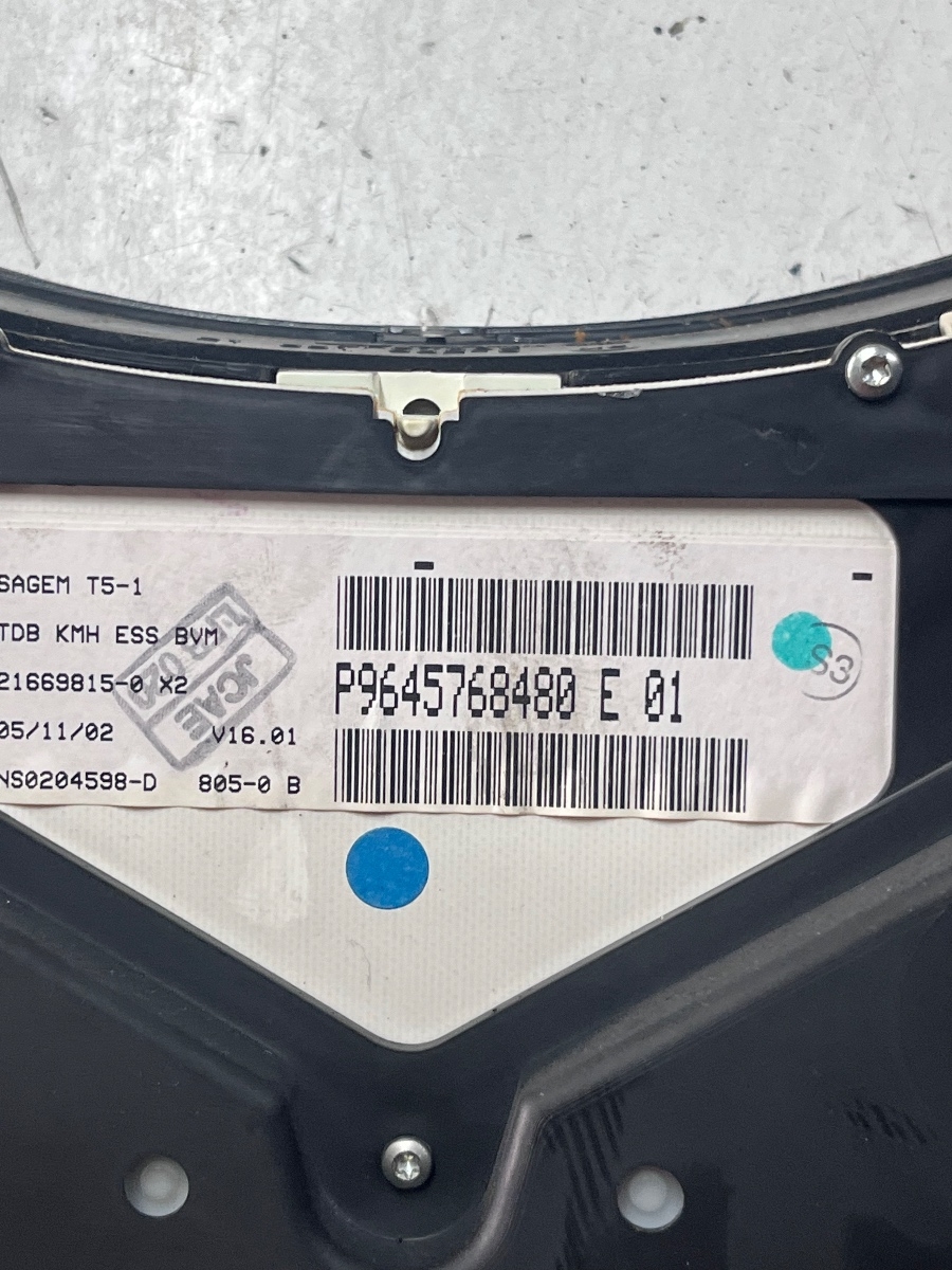 Ceas de bord PEUGEOT 307 Saloon 2001 - > P9645768480 – foto 3